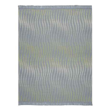 Biederlack Cotton Rich Blanket 140 x 180cm Curves Marine - THROWS/BLANKETS - Beattys of Loughrea