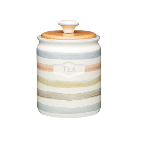 Classic Collection Striped Ceramic Tea Caddy - GENERAL LOOSE WARE - Beattys of Loughrea