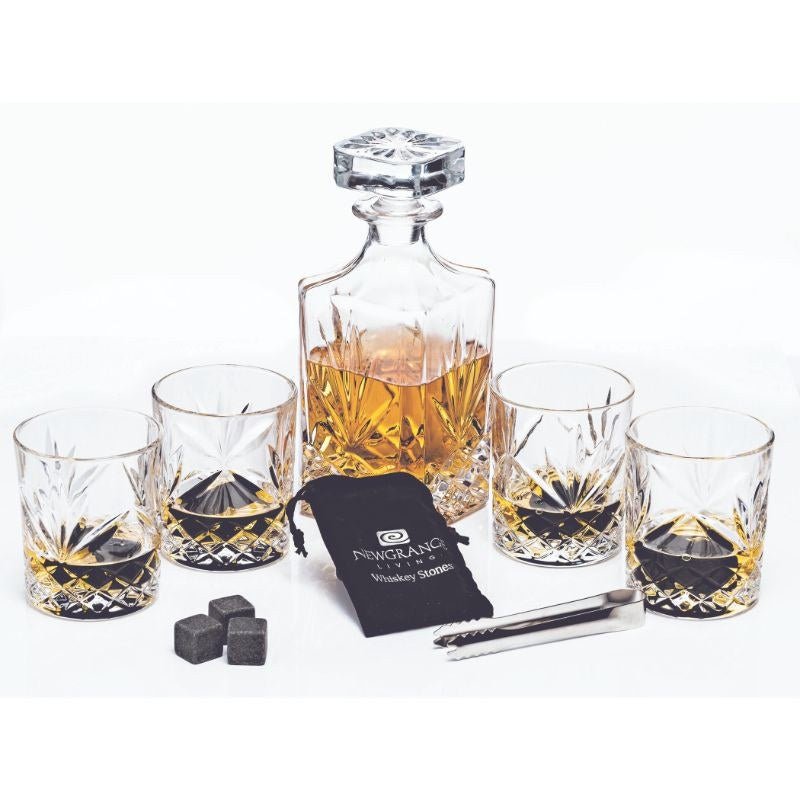 Newgrange Living Whiskey Decanter Set 7pce - GLASS GIFTWARE - DEC STONES - Beattys of Loughrea