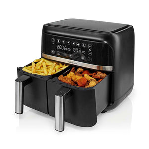 Nedis Digital Double Hot Air Fryer KAAFD350EBK - DEEP FAT FRYERS/ AIR FRYER - Beattys of Loughrea