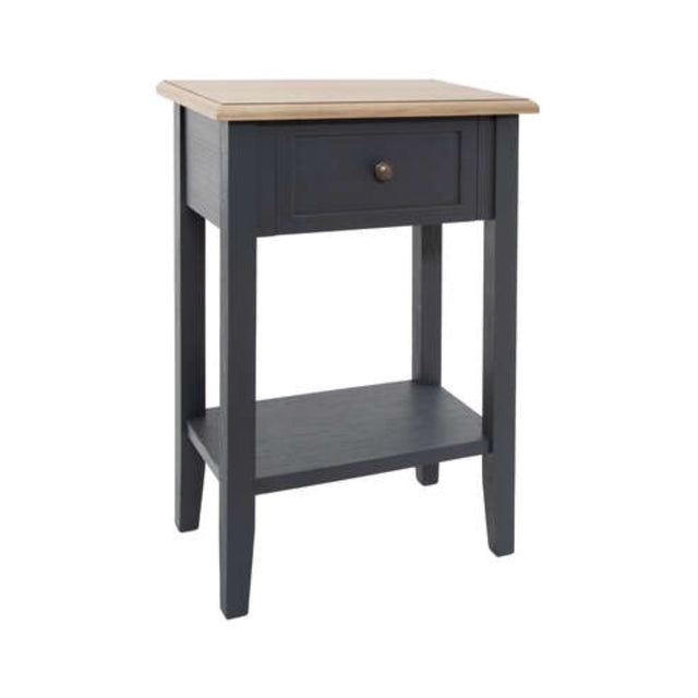 Damian 1 Drawer Bedside Locker Grey - OCCASIONAL FURNITURE - Beattys of Loughrea