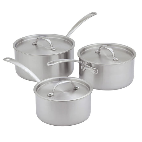 Stellar Eclipse 3 Piece Saucepan Set STPA1 - COOKWARE - S/STEEL - Beattys of Loughrea