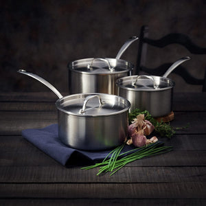 Stellar Eclipse 3 Piece Saucepan Set STPA1 - COOKWARE - S/STEEL - Beattys of Loughrea