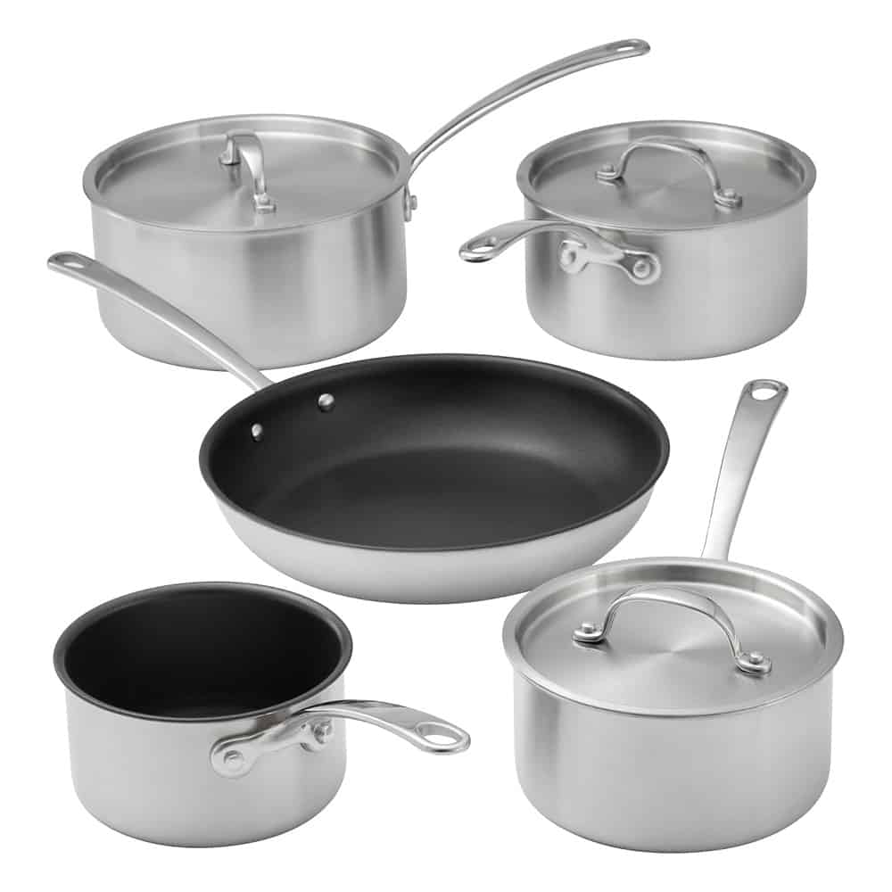 Stellar Eclipse 5 Piece Saucepan Set STPC1 - COOKWARE - S/STEEL - Beattys of Loughrea
