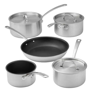 Stellar Eclipse 5 Piece Saucepan Set STPC1 - COOKWARE - S/STEEL - Beattys of Loughrea