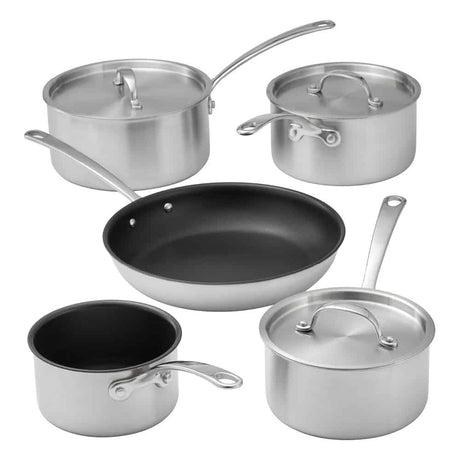 Stellar Eclipse 5 Piece Saucepan Set STPC1 - COOKWARE - S/STEEL - Beattys of Loughrea
