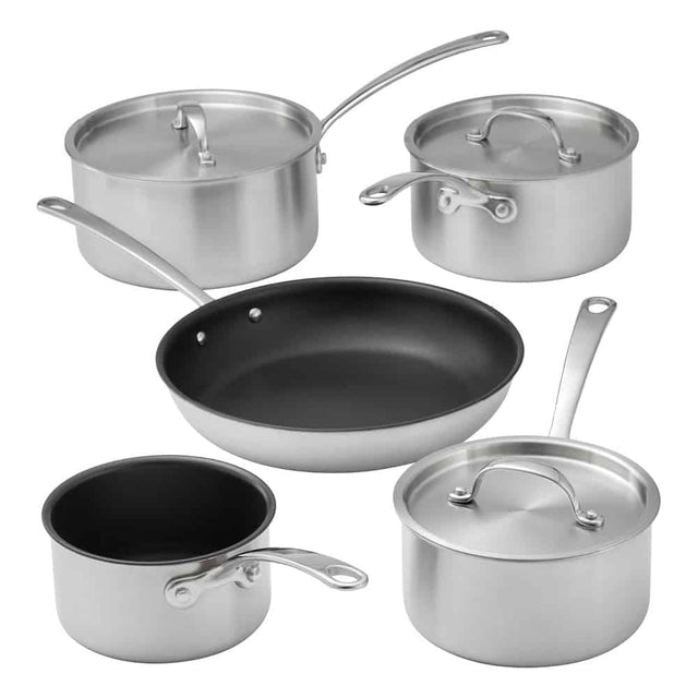 Stellar Eclipse 5 Piece Saucepan Set STPC1 - COOKWARE - S/STEEL - Beattys of Loughrea