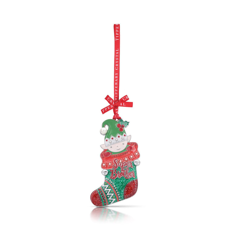TIPPERARY CRYSTAL Loved One's Christmas Decoration Super Brother - XMAS DECORATIONS - Beattys of Loughrea
