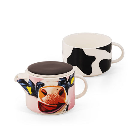 TIPPERARY CRYSTAL Eoin O'Connor Cow Tea for One - MUG SETS - Beattys of Loughrea
