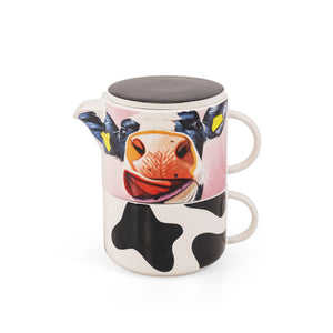 TIPPERARY CRYSTAL Eoin O'Connor Cow Tea for One - MUG SETS - Beattys of Loughrea