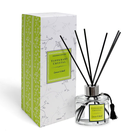TIPPERARY CRYSTAL Lemon & Mint Fragranced Diffuser Set - POT POURRI/AROMATHERAPY/OILS/DIFFUSER - Beattys of Loughrea