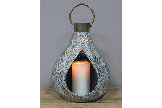 Teardrop Lantern 34cm (Candle not incl.) - CANDLE HOLDERS / Lanterns - Beattys of Loughrea