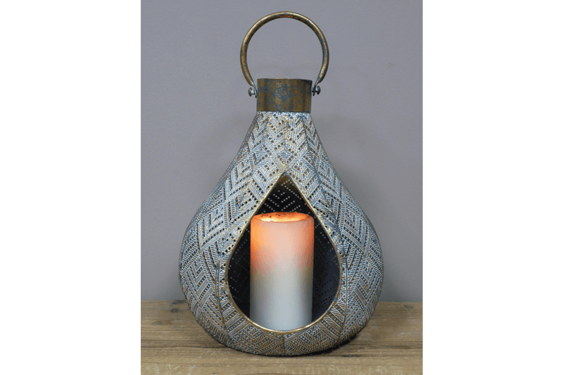 Teardrop Lantern 34cm (Candle not incl.) - CANDLE HOLDERS / Lanterns - Beattys of Loughrea