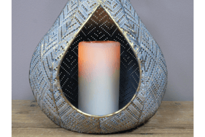 Teardrop Lantern 34cm (Candle not incl.) - CANDLE HOLDERS / Lanterns - Beattys of Loughrea