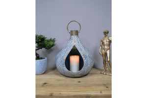Teardrop Lantern 37cm (Candle not incl.) - CANDLE HOLDERS / Lanterns - Beattys of Loughrea