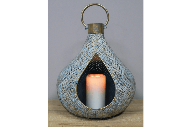 Teardrop Lantern 37cm (Candle not incl.) - CANDLE HOLDERS / Lanterns - Beattys of Loughrea