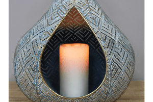 Teardrop Lantern 37cm (Candle not incl.) - CANDLE HOLDERS / Lanterns - Beattys of Loughrea