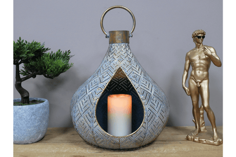 Teardrop Lantern 37cm (Candle not incl.) - CANDLE HOLDERS / Lanterns - Beattys of Loughrea