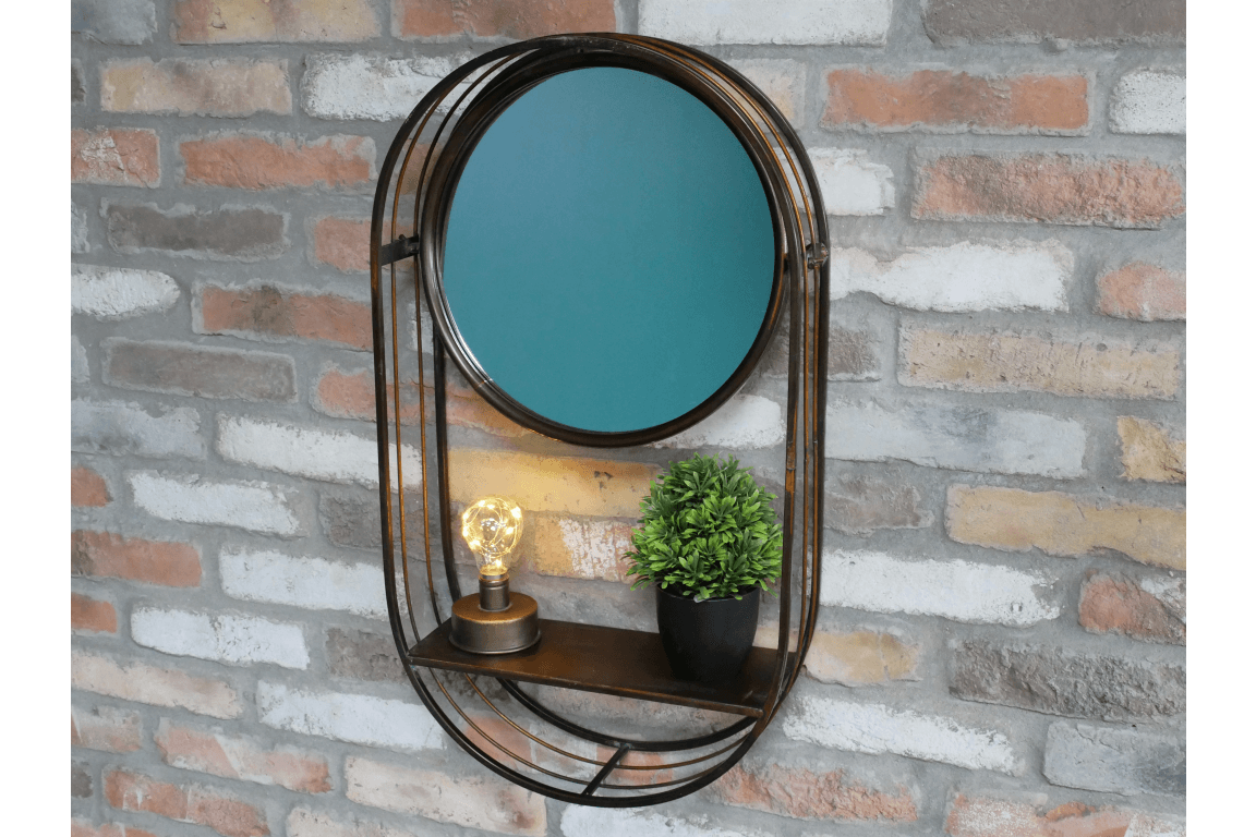 Mirror with Shelf 70cm - WALL MIRRORS - Beattys of Loughrea