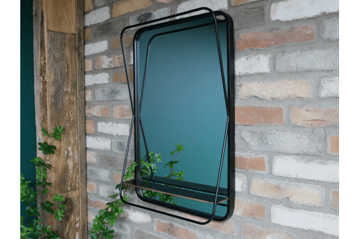 Mirror With Shelf Rectangular 70cm - WALL MIRRORS - Beattys of Loughrea
