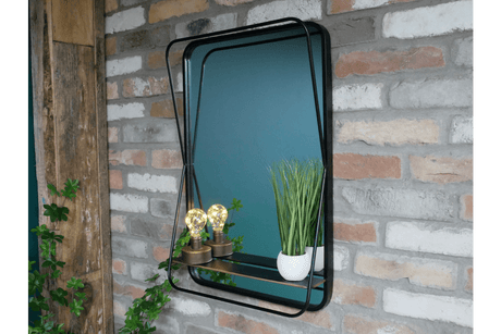 Mirror With Shelf Rectangular 70cm - WALL MIRRORS - Beattys of Loughrea