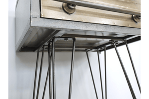 Metal Bedside Cabinet 69cm - OCCASIONAL FURNITURE - Beattys of Loughrea