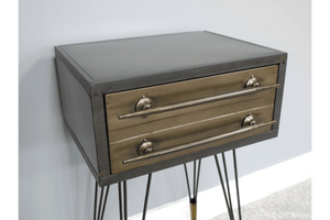 Metal Bedside Cabinet 69cm - OCCASIONAL FURNITURE - Beattys of Loughrea