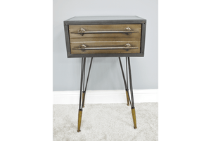 Metal Bedside Cabinet 69cm - OCCASIONAL FURNITURE - Beattys of Loughrea