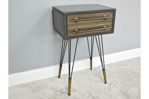 Metal Bedside Cabinet 69cm - OCCASIONAL FURNITURE - Beattys of Loughrea