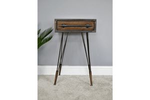 Metal Bedside Cabinet 1 Drawer - OCCASIONAL FURNITURE - Beattys of Loughrea