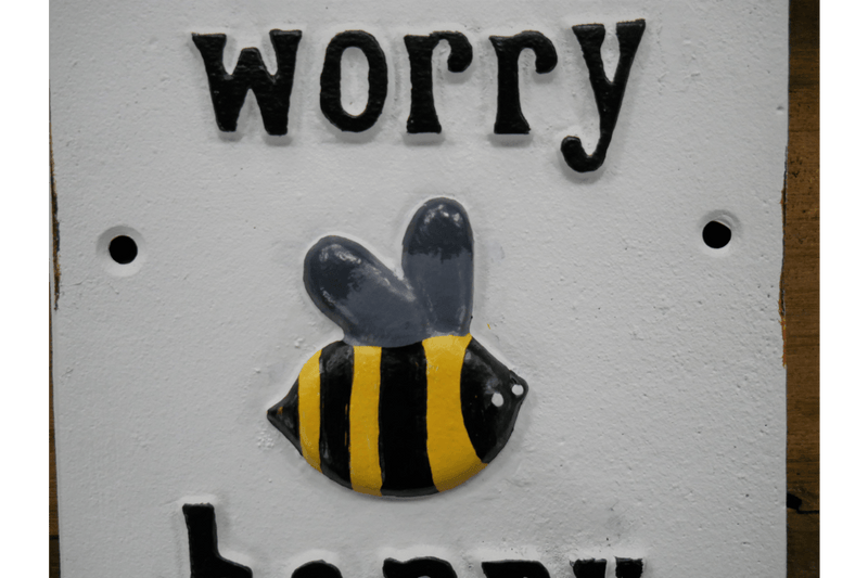 Bee Happy Sign - WALL PLAQUE/STATUES - Beattys of Loughrea