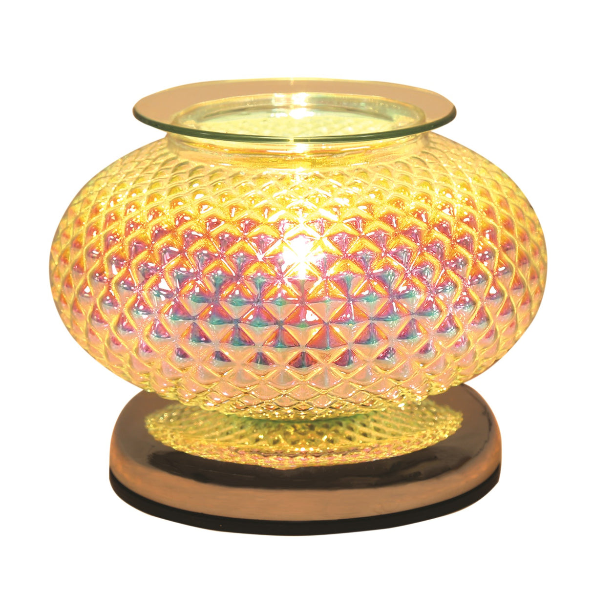 Electric Wax Melt Burner Touch - Glass Lustre Diamond Ellipse - Beattys of Loughrea | www.beattys.ie