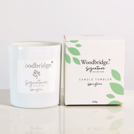 Springtime Boxed Tumbler Candle by Woodbridge 250g - CANDLES - Beattys of Loughrea