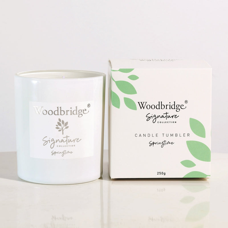 Springtime Boxed Tumbler Candle by Woodbridge 250g - CANDLES - Beattys of Loughrea