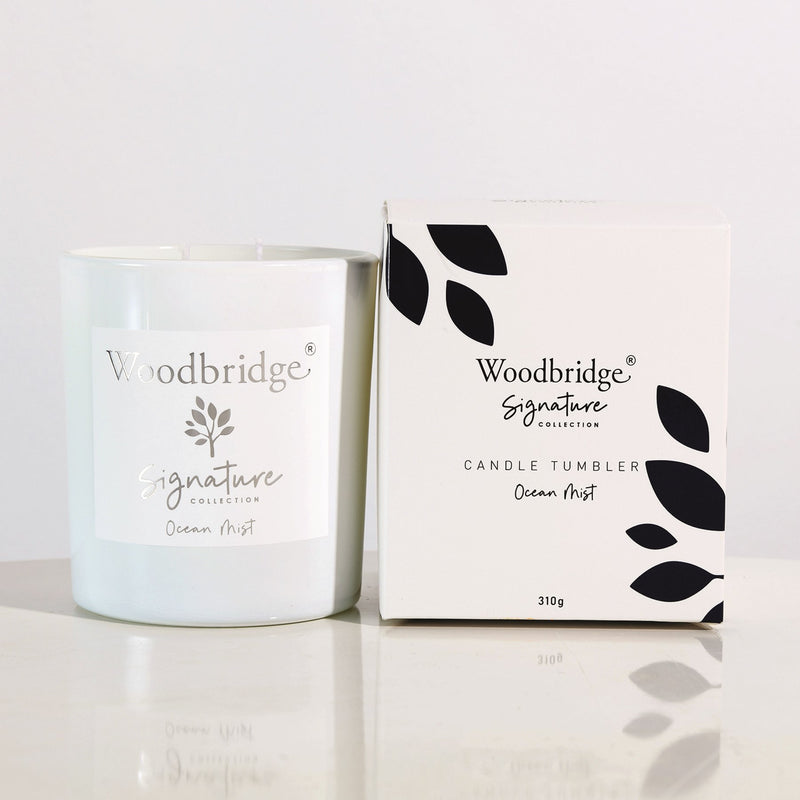 Ocean Mist Boxed Tumbler Candle by Woodbridge 310g - CANDLES - Beattys of Loughrea