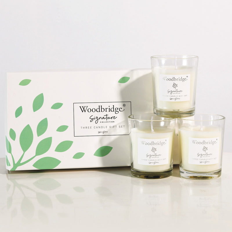 Springtime Boxed Three Votive Candle Set by Woodbridge 3x50g - CANDLES - Beattys of Loughrea