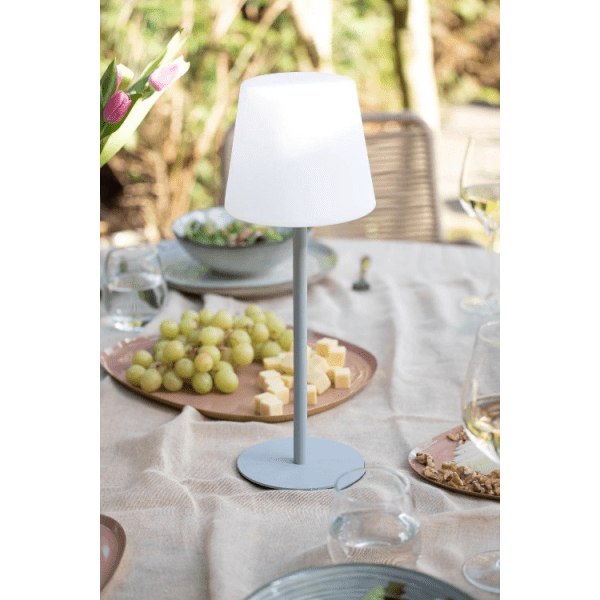 Leitmotiv Outdoors Rechargeable Table Lamp Grey - TABLE/BEDSIDE LAMPS - Beattys of Loughrea