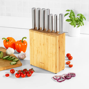 Salter 7 Pc Kitchen Knife Set with Bamboo Block - CUTLERY/KNIFE SET/BLOCK - Beattys of Loughrea