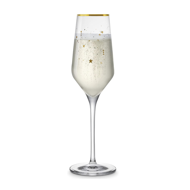 Vivo by Villeroy & Boch 2pk 252ml Gold Trim Chapagne Flutes - DRINKING GLASSES - Beattys of Loughrea