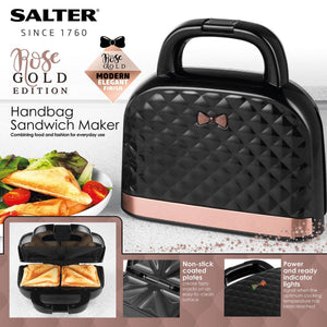 Salter Handbag Style Non-Stick Toastie Maker/Sandwich Toaster 750 W - SANDWICH MAKER - Beattys of Loughrea