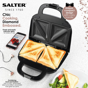 Salter Handbag Style Non-Stick Toastie Maker/Sandwich Toaster 750 W - SANDWICH MAKER - Beattys of Loughrea
