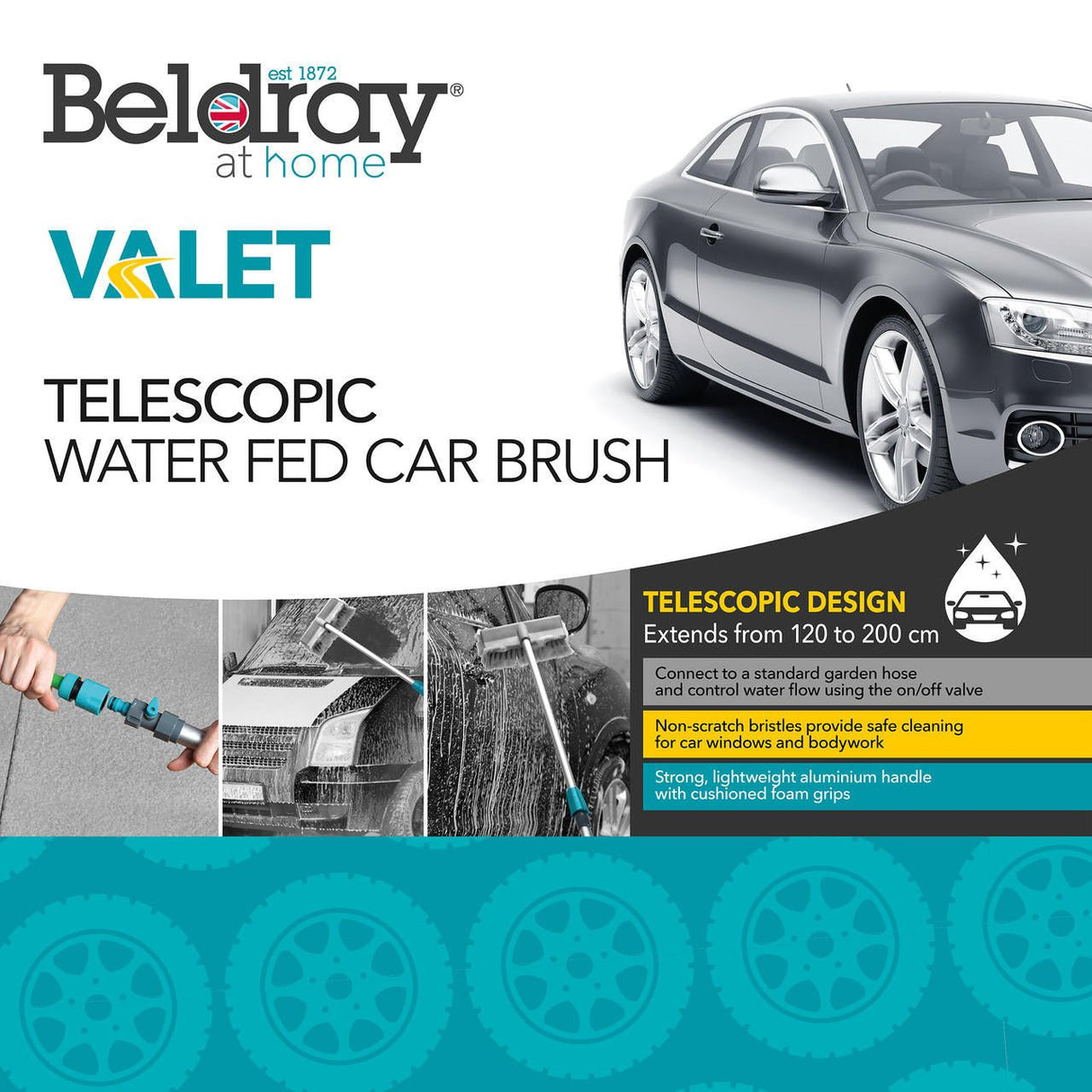 Beldray Water Fed Car Cleaning Brush - CAR ACCESSORIES - Beattys of Loughrea