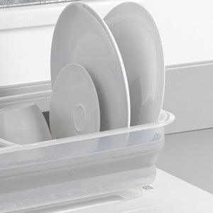 Beldray Glisten Glitter Grey Collapsible Dish Drainer with Cutlery Divider - CLEANING PVC BASIN/LAUNDRY/DRAINERS - Beattys of Loughrea