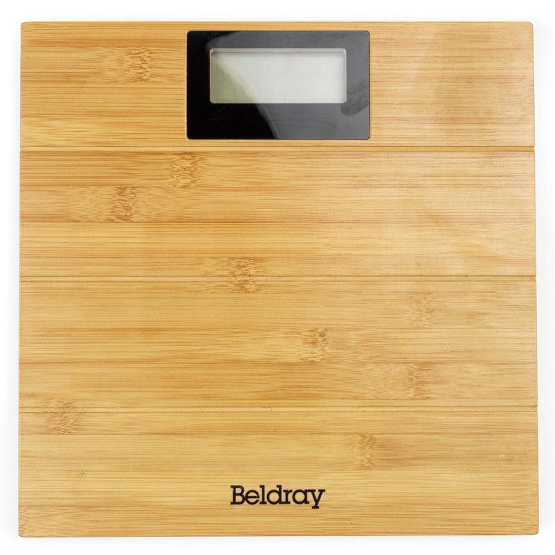 Beldray Bamboo Digital Scales with LED Display - BATHROOM SCALES - Beattys of Loughrea