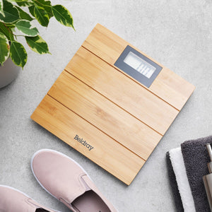 Beldray Bamboo Digital Scales with LED Display - BATHROOM SCALES - Beattys of Loughrea
