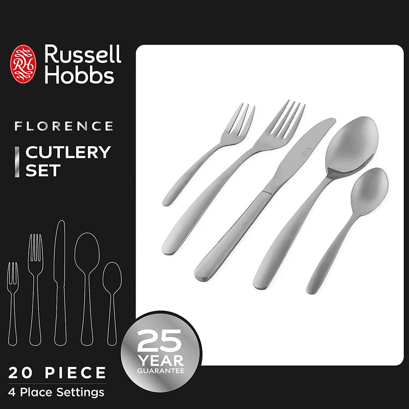 Russell Hobbs Florence 20pc Cutlery Set - CUTLERY/KNIFE SET/BLOCK - Beattys of Loughrea