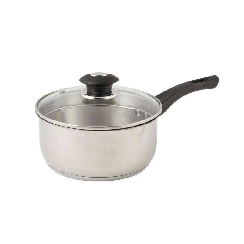 Russell Hobbs 16cm Stainless Steel Saucepan with Pouring Lip - COOKWARE - S/STEEL - Beattys of Loughrea