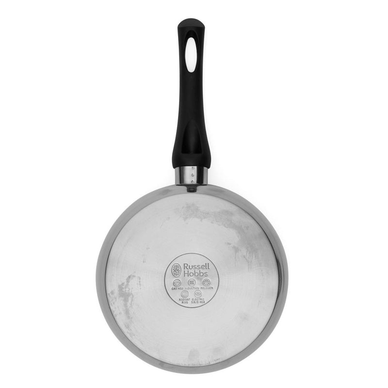 Russell Hobbs 18cm Stainless Steel Saucepan with Pouring Lip - COOKWARE - S/STEEL - Beattys of Loughrea