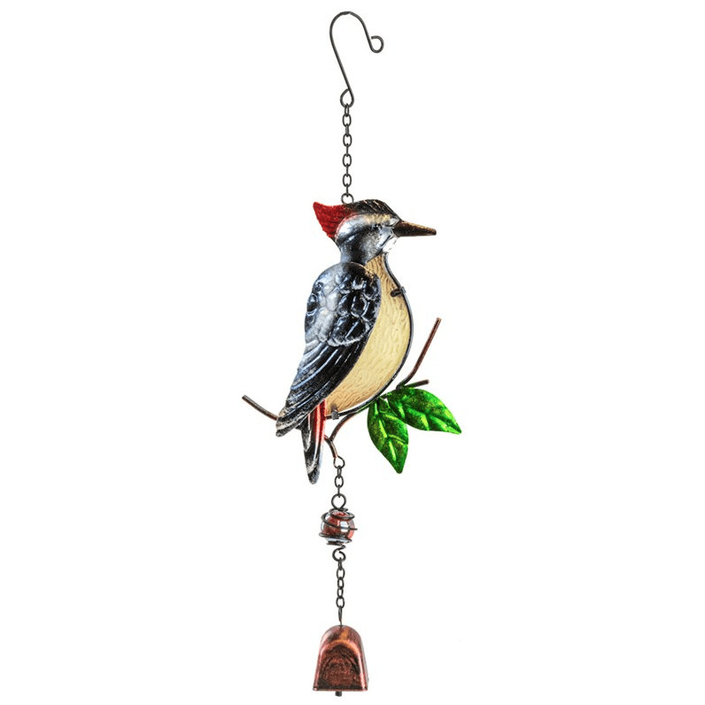 Woodpecker Hanging Bell - SOLAR / GARDEN ORNAMENTS - Beattys of Loughrea