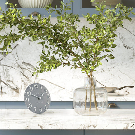 Thomas Kent 6" Arabic Mantel Clock Flax Blue - CLOCKS - Beattys of Loughrea